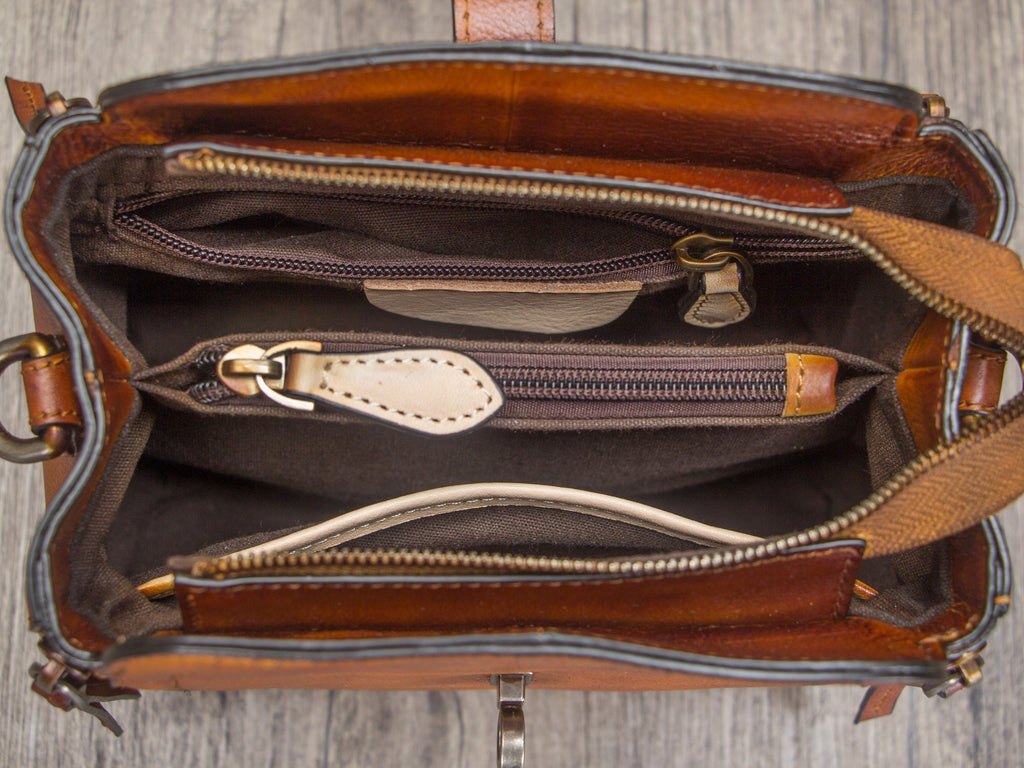 Handmade Vintage Crossbody Bag Leather Handbag