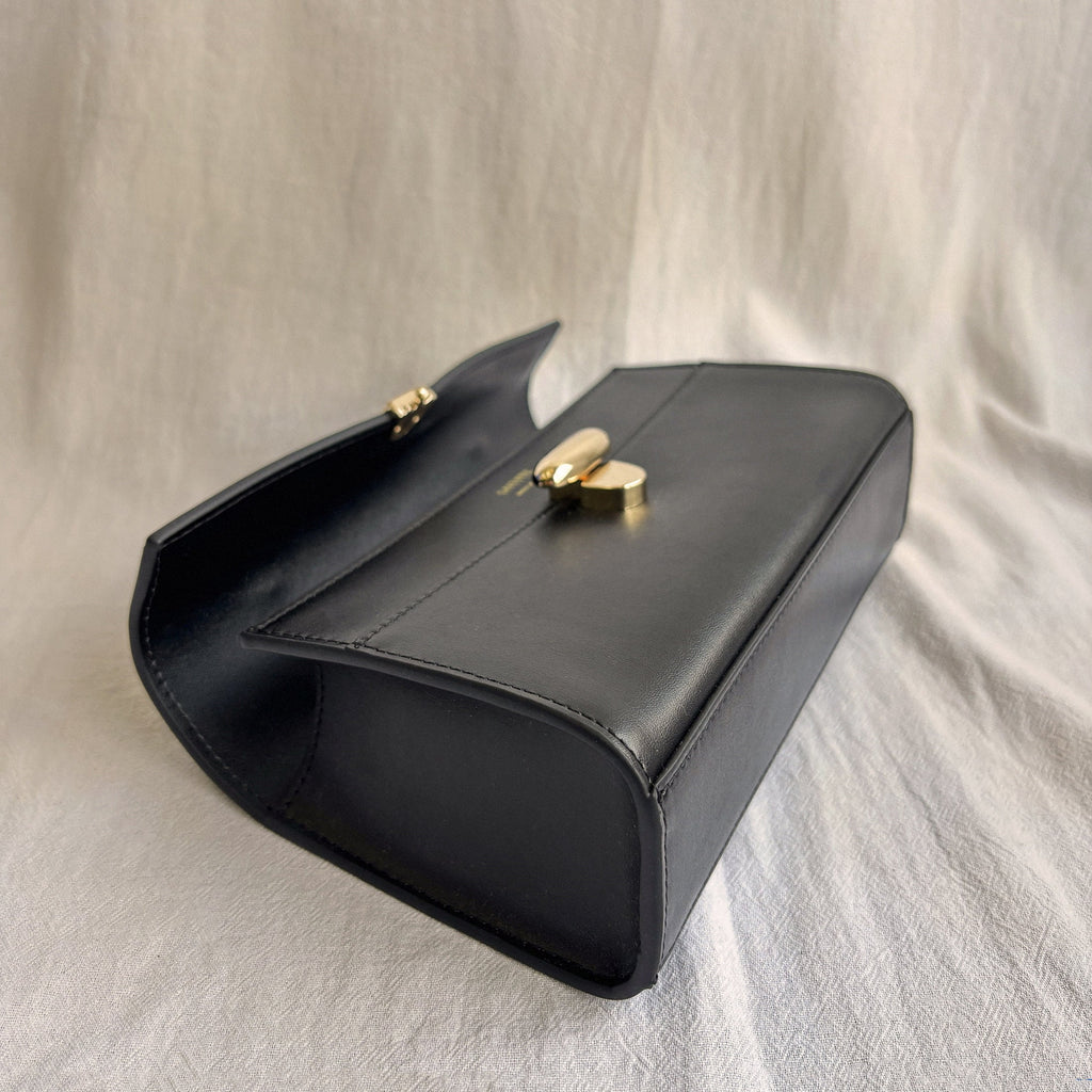 Elegant Luxury Leather Clutch Small Handbag Top leather Evening Handle Bag