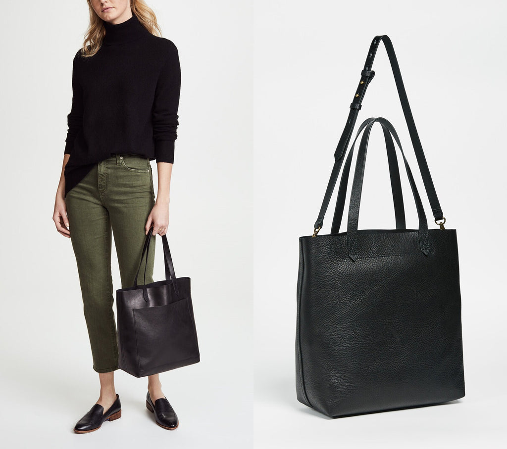 Simple Full Grain Leather Tote Bag
