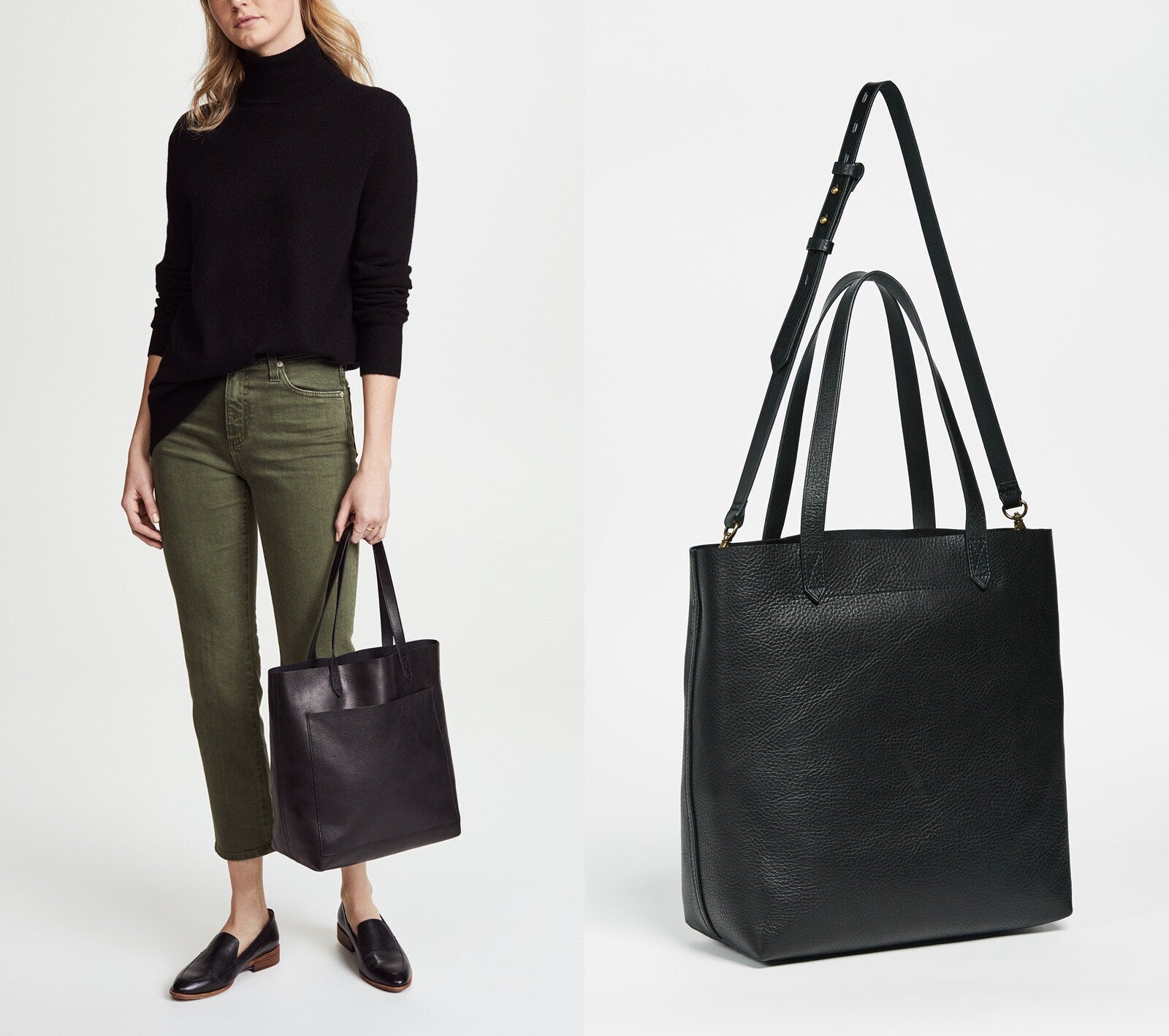 Simple Full Grain Leather Tote Bag