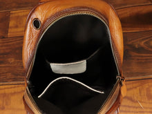 Load image into Gallery viewer, Leather Sling Bag Large Crossbody Shoulder Backpack

