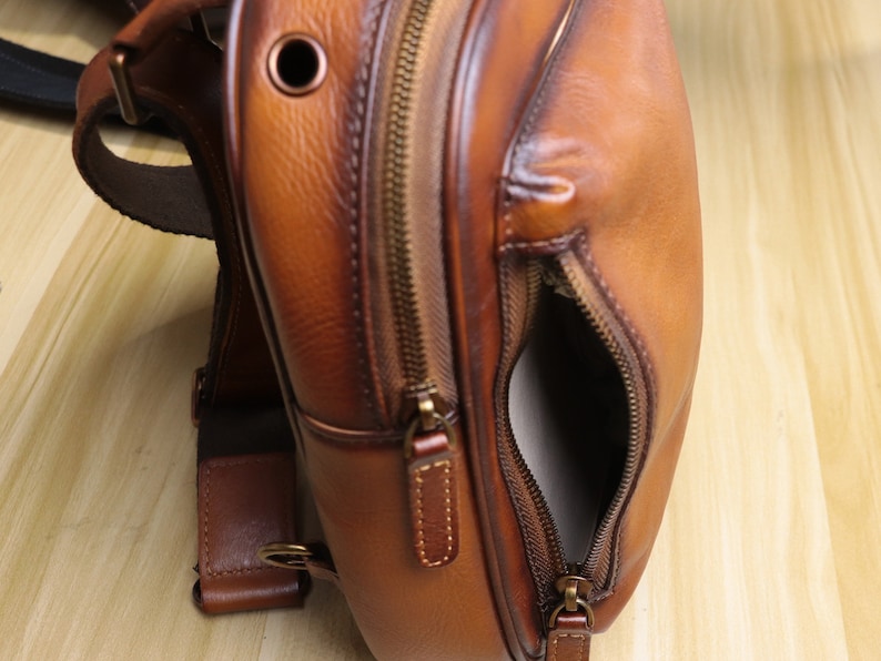 Brown Multifunction Sling Bag Crossbody Purse