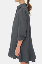 Load image into Gallery viewer, Simple Collar Buttons Down Ruffled Mini Dress
