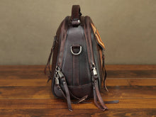 Load image into Gallery viewer, Hand Painted Dog Leather Shoulder Bag Handbag Crossbody Bag
