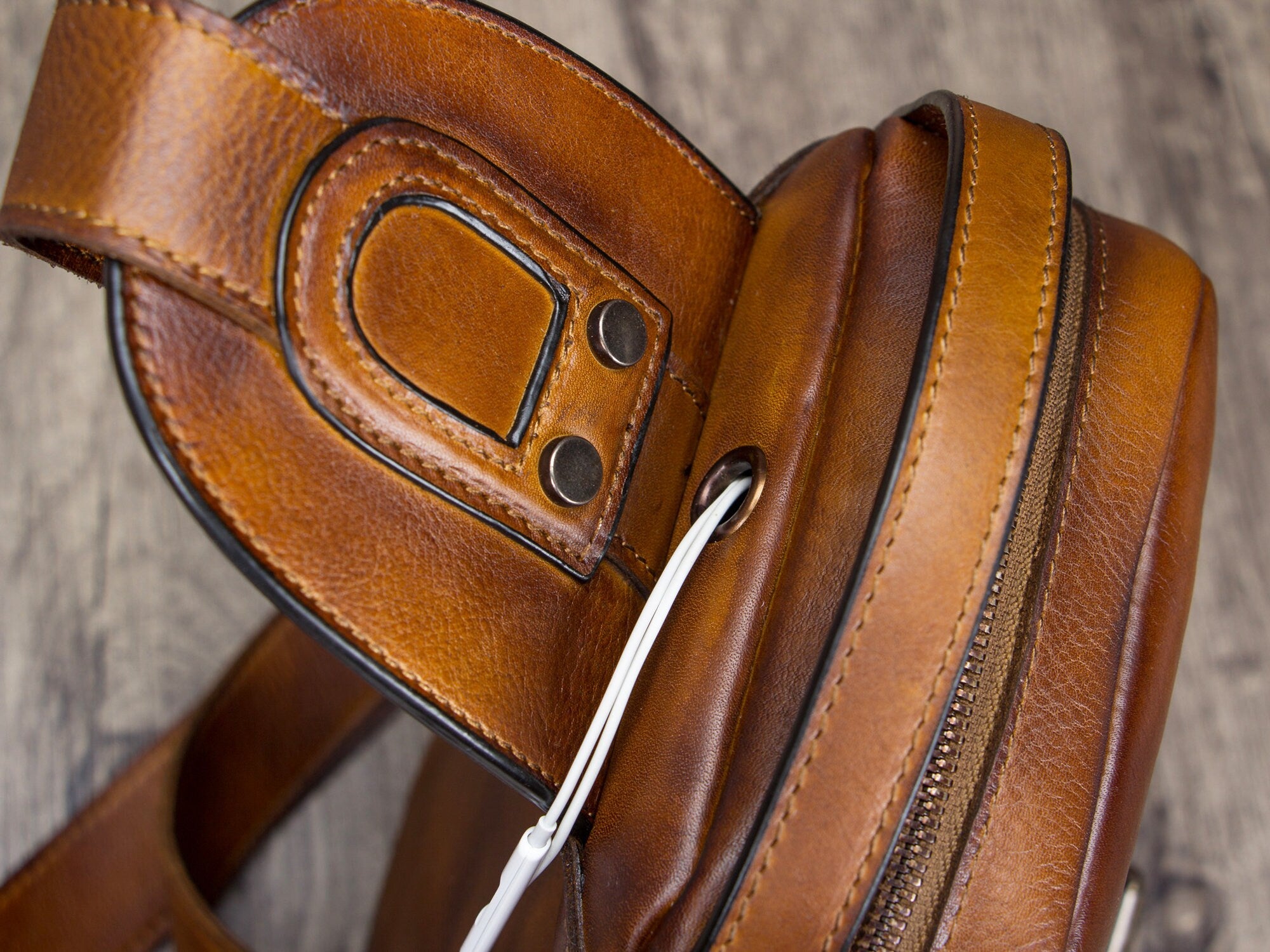 Leather Sling Bag Crossbody Purse Chest Backpack