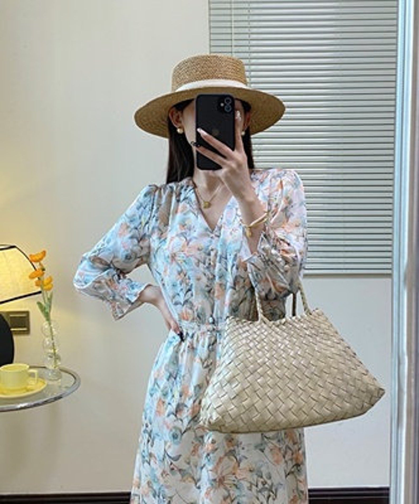 Retro Handmade Woven Leather Handbag Tote Purse