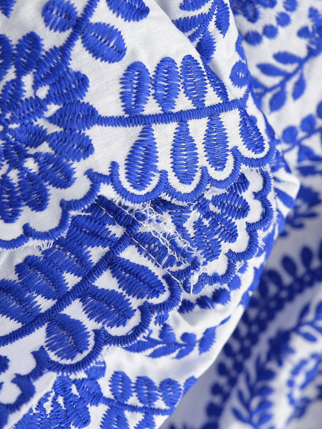 Long Sleeve Embroidered Hollow Out Mini Dress