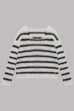 Load image into Gallery viewer, Time for Warmer Layers Fluffy Stripes Relaxed Knit Sweater
