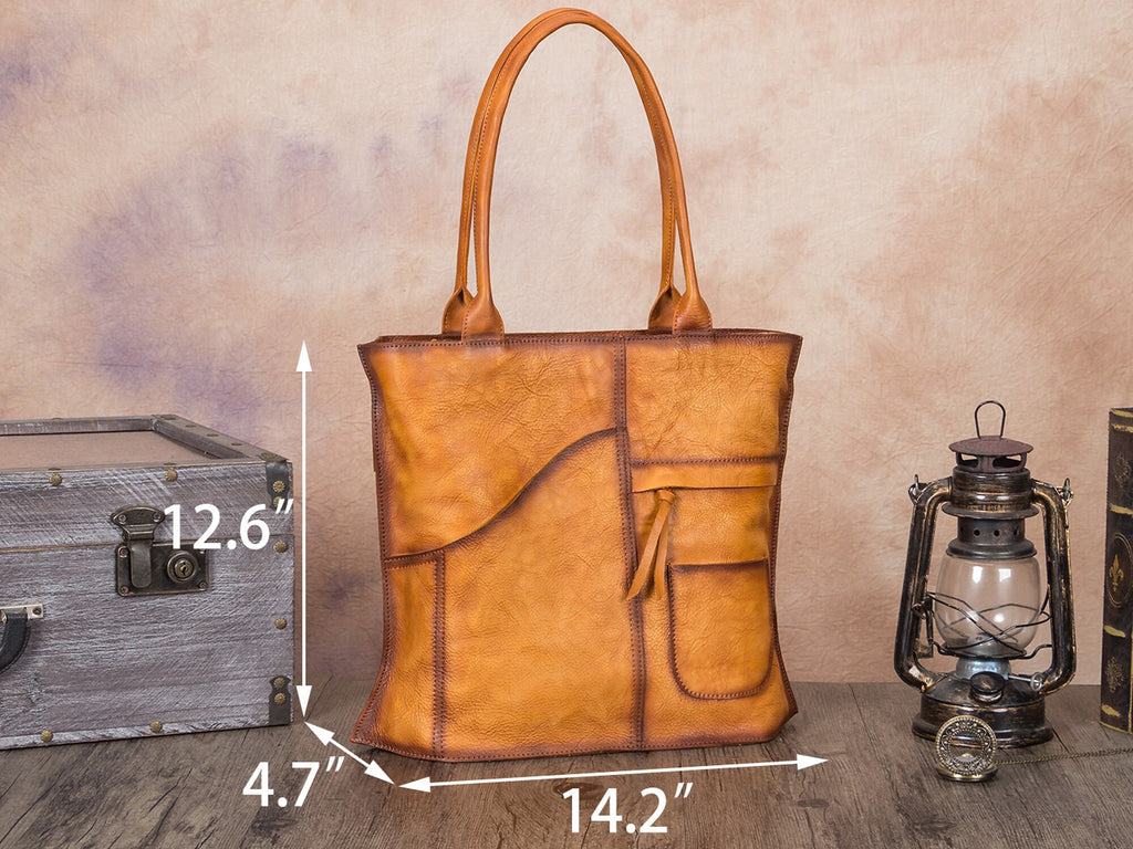 Vintage Handmade Large Capacity Shoulder Bag Tote