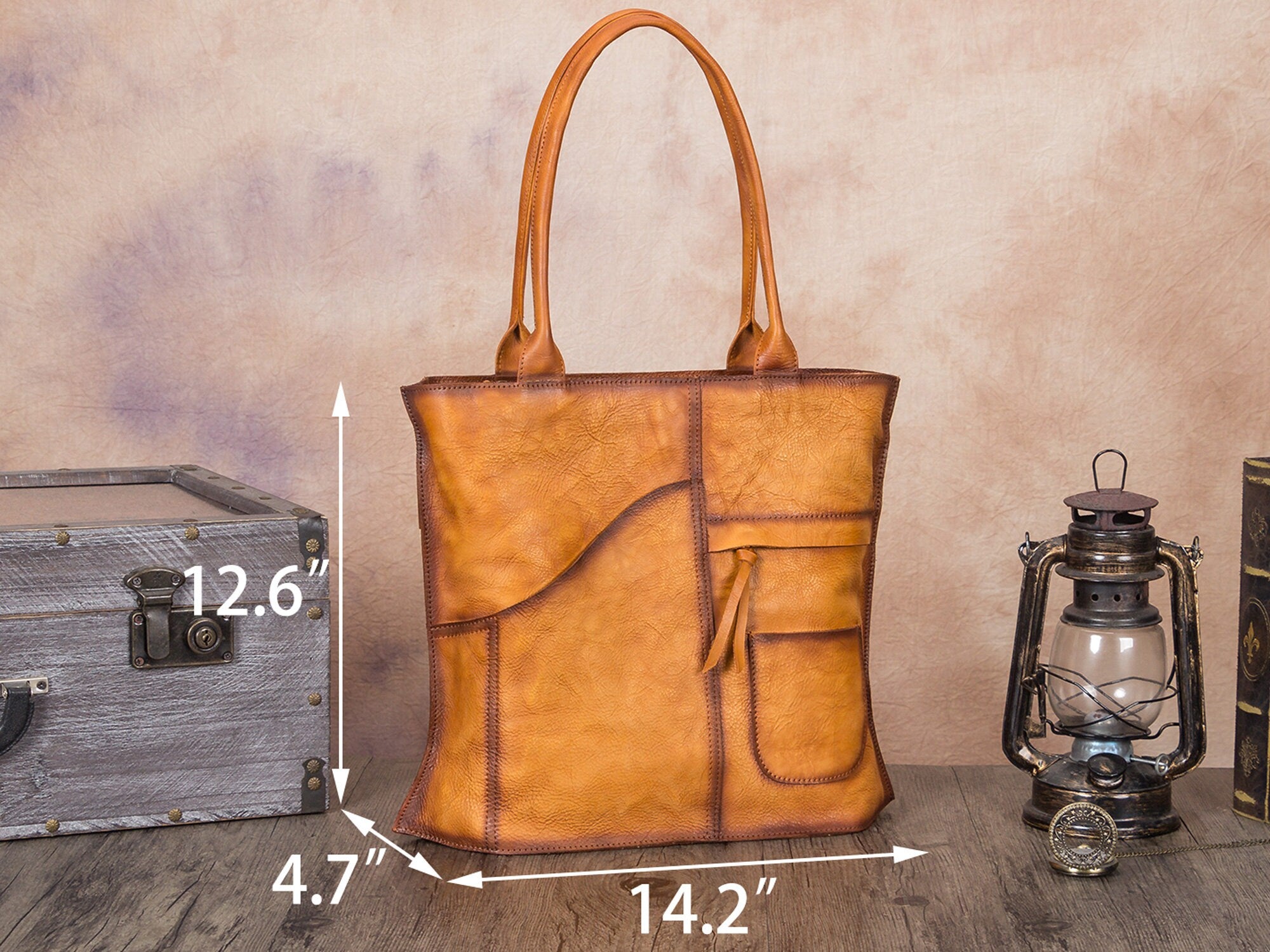 Vintage Handmade Large Capacity Shoulder Bag Tote