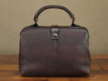 Load image into Gallery viewer, Leather Crossbody Satchel Purse Retro Hand Painted Handbag
