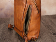 Load image into Gallery viewer, Full Grain Crossbody Chest Leather Sling Bag
