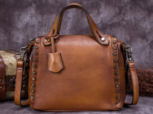 Load image into Gallery viewer, Women Handmade Vintage Leather Satchel Crossbody Bag Shoulder Purses
