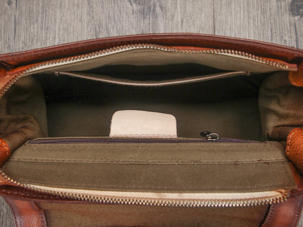 Leather Satchel Crossbody Bag Women Handmade Vintage Handle Handbag Purse