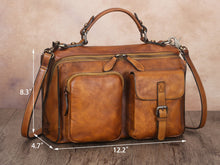 Load image into Gallery viewer, Leather Messenger Bag Handmade Handbag Shoulder Purse
