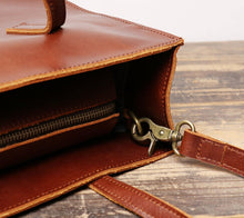 Load image into Gallery viewer, Full Grain Leather Handcrafted Large Minimalist Leather Tote Bag

