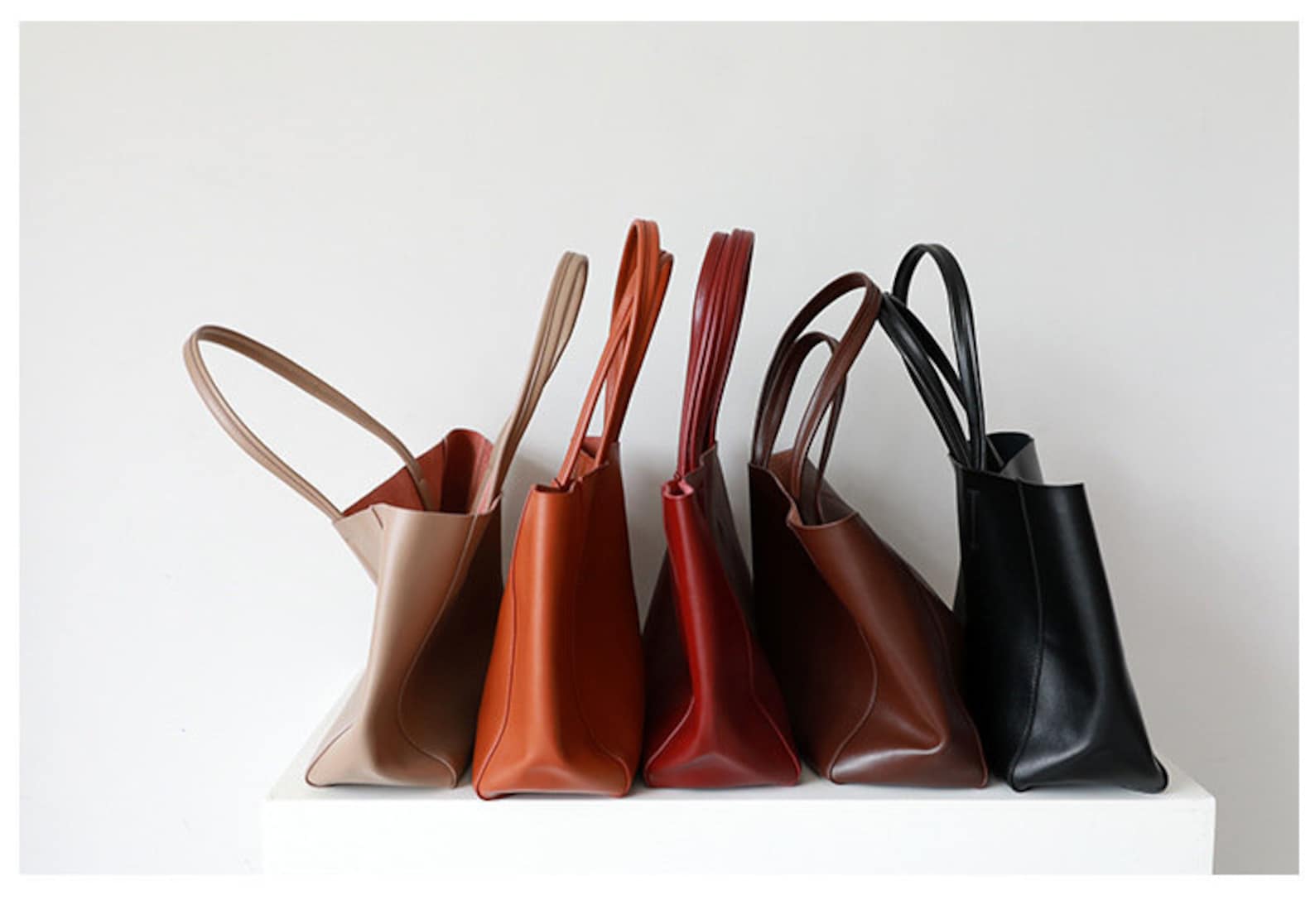Simple Large Tote Leather Bag