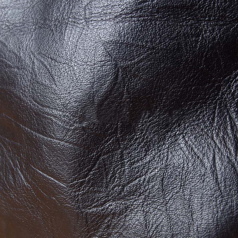 Simple Large Black Leather Backpack Bag