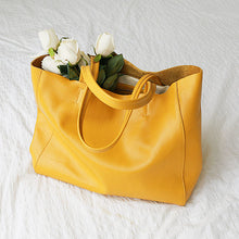 Load image into Gallery viewer, Handmade Leather Tote Bag Large Capacity Shoulder Handbag
