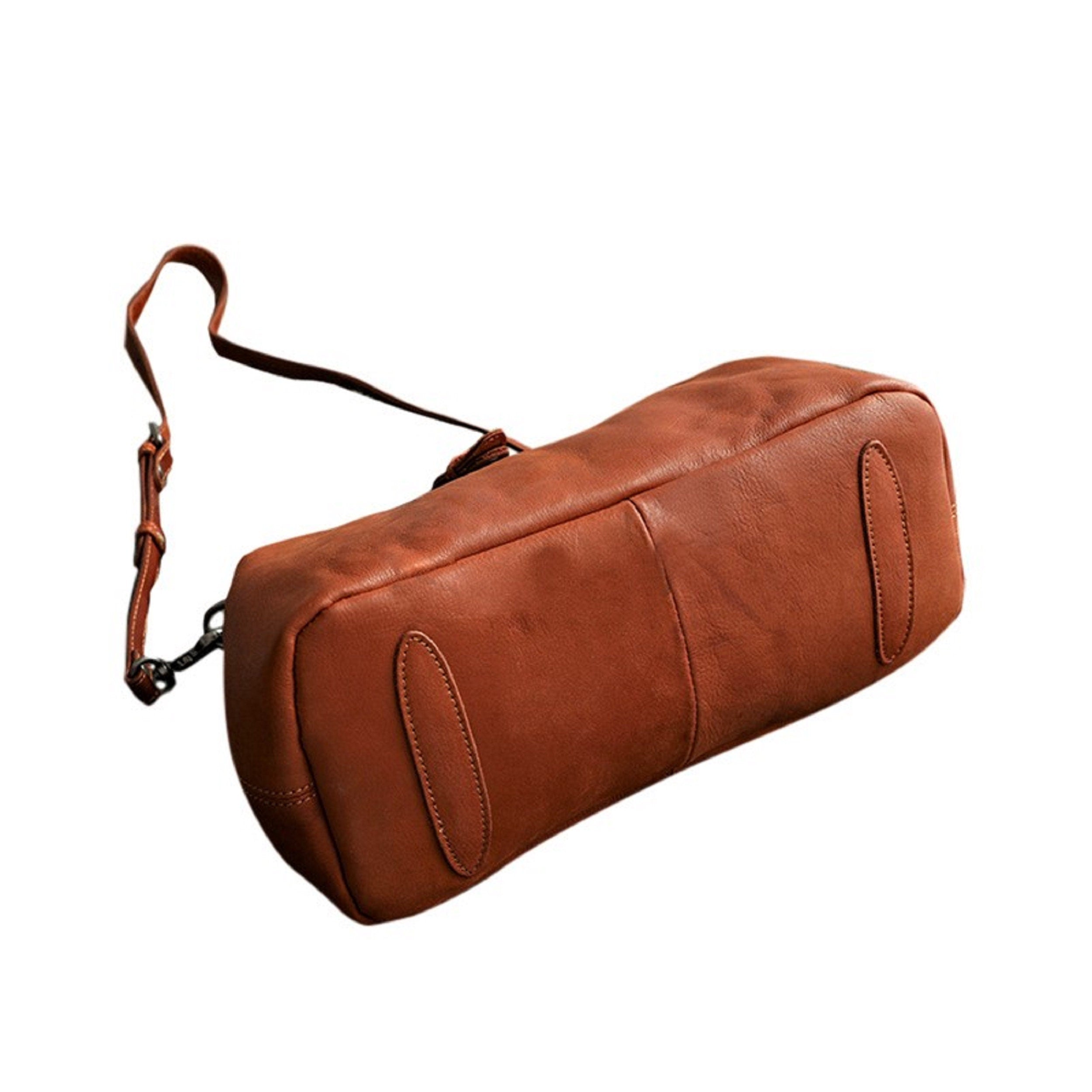 Black Doctor Bag Leather Handbag Crossbody Purse For Women