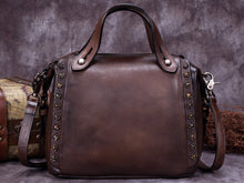 Load image into Gallery viewer, Women Handmade Vintage Leather Satchel Crossbody Bag Shoulder Purses
