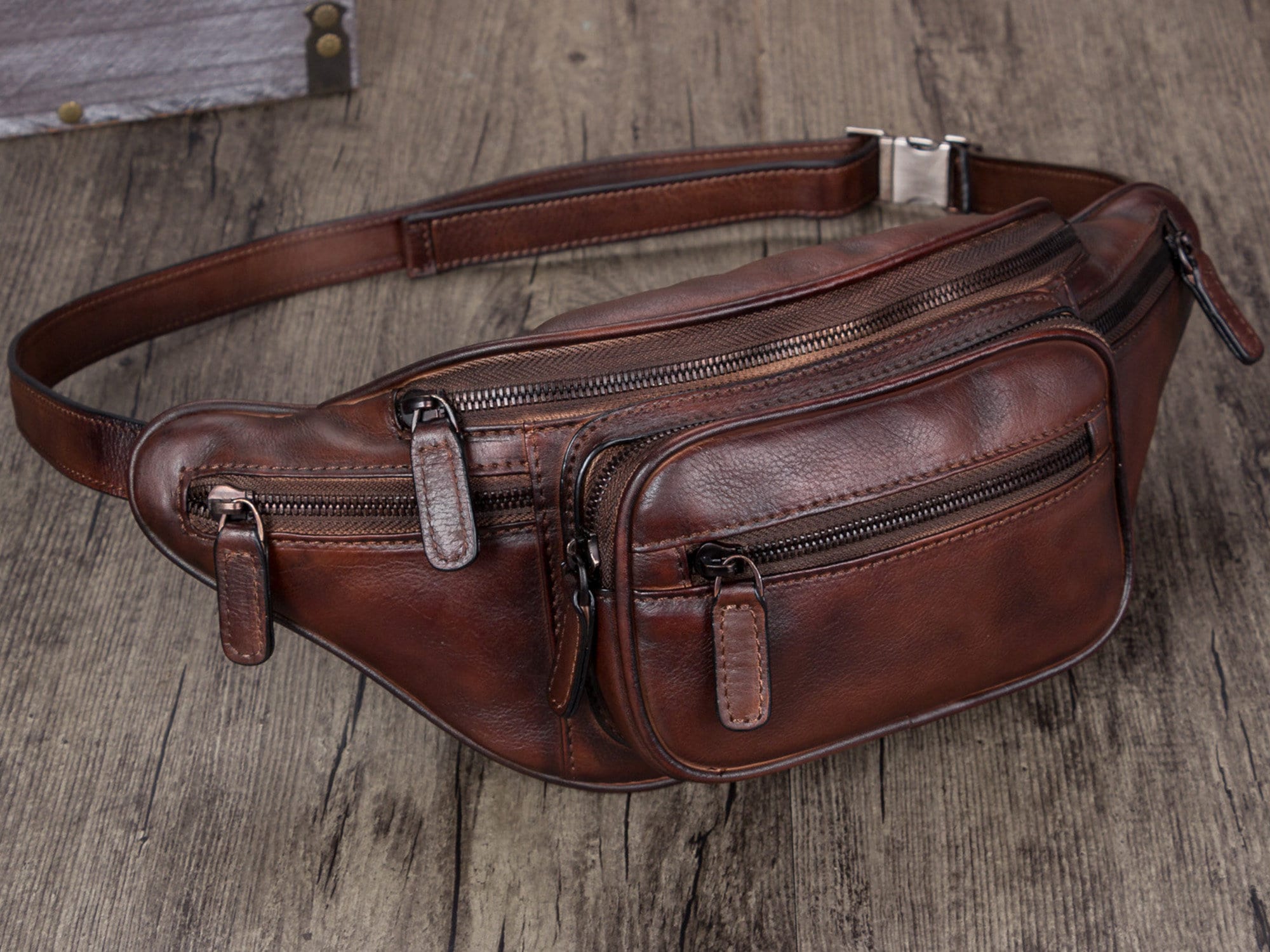 Leather Hip Belt Bag Waist Fanny Pack Bag