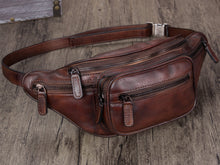 Load image into Gallery viewer, Leather Hip Belt Bag Waist Fanny Pack Bag
