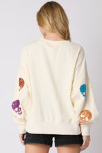Load image into Gallery viewer, Halloween Skull Sequin Loose Casual Sweatshirt
