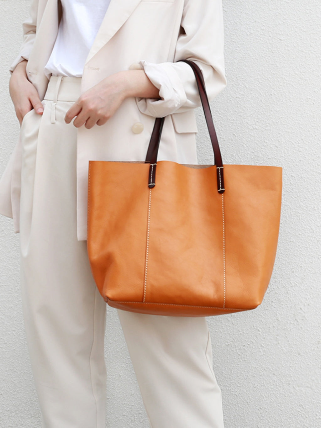 Full Grain Leather Women's Tote Bag