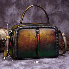 Load image into Gallery viewer, Vintage Handmade Leather Handbag Crossbody Purse Shoulder Bag
