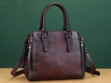 Load image into Gallery viewer, Brown Leather Handbag Satchel Women Purse Shoulder Bag
