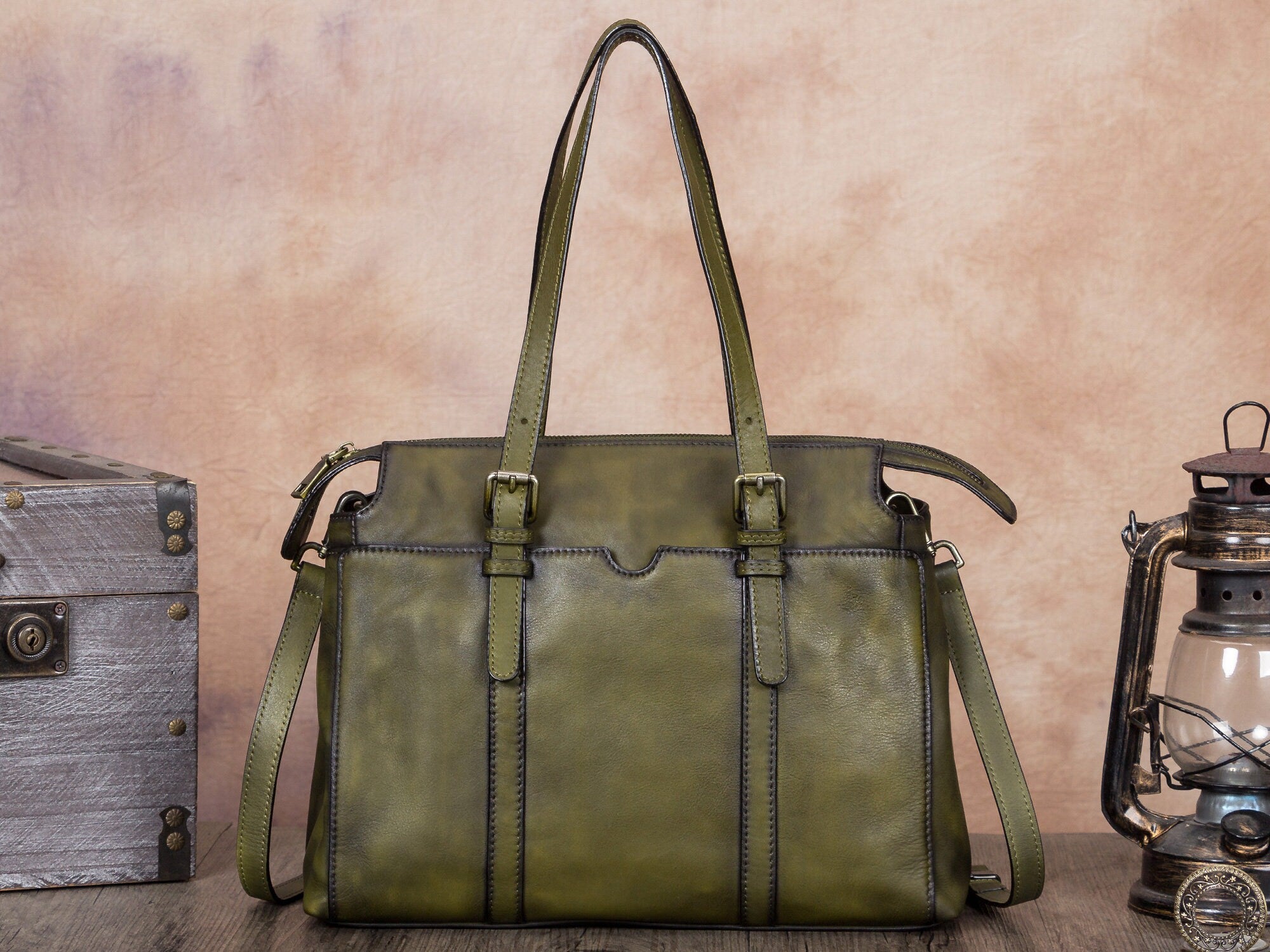 Women Vintage Handmade Leather Handbag Shoulder Crossbody Satchel Purse