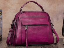 Load image into Gallery viewer, Women Handmade Vintage Leather Handbag Should Bag Crossbody Satchel Purse
