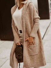 Load image into Gallery viewer, Large Long Simply Live Hooded Cardigan
