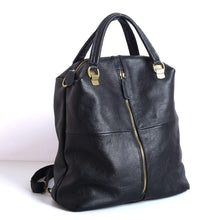 Load image into Gallery viewer, Black Women Large Capacity Soft Handle Leather Backpack
