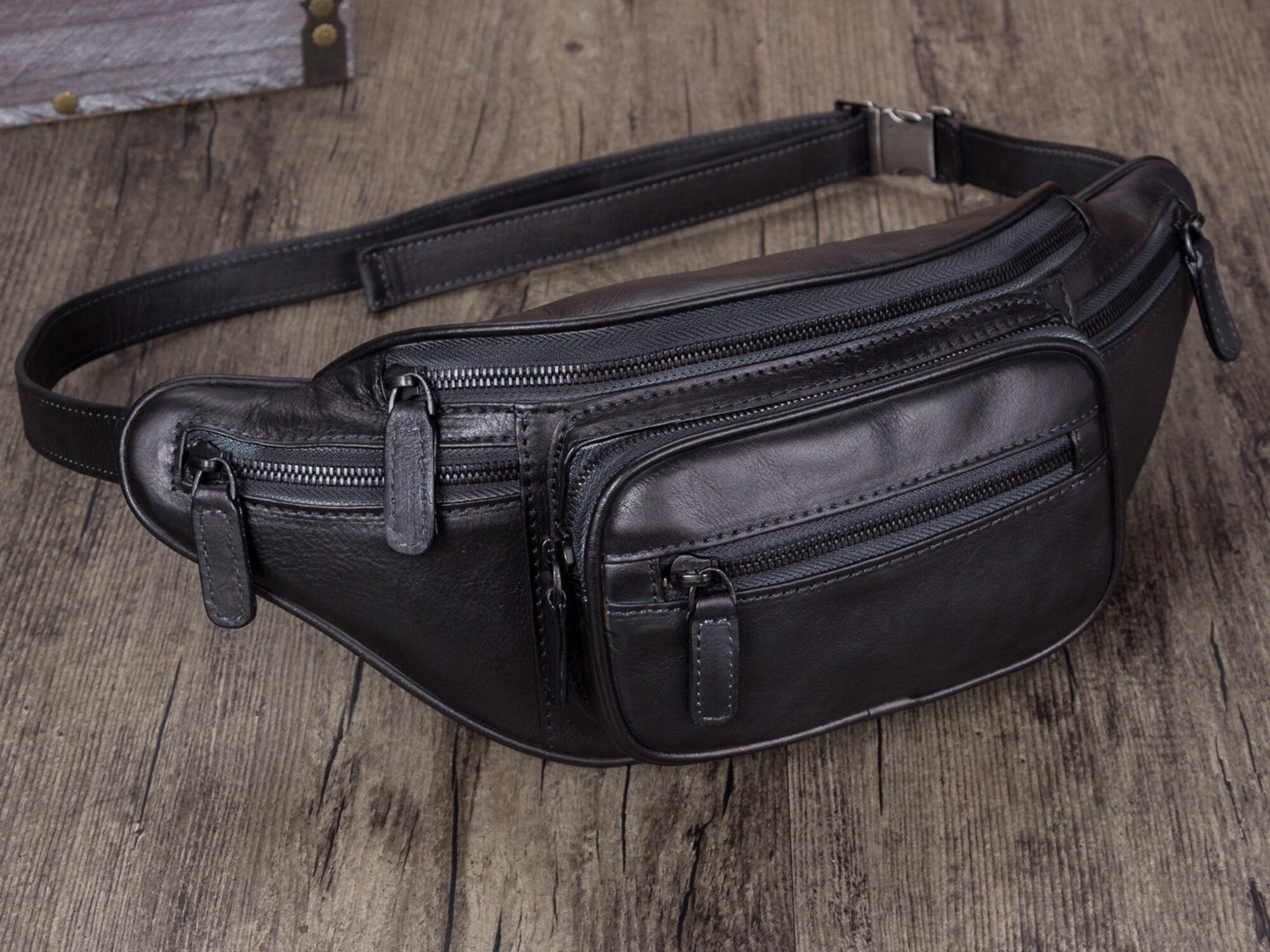 Leather Hip Belt Bag Waist Fanny Pack Bag