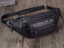 Load image into Gallery viewer, Leather Hip Belt Bag Waist Fanny Pack Bag
