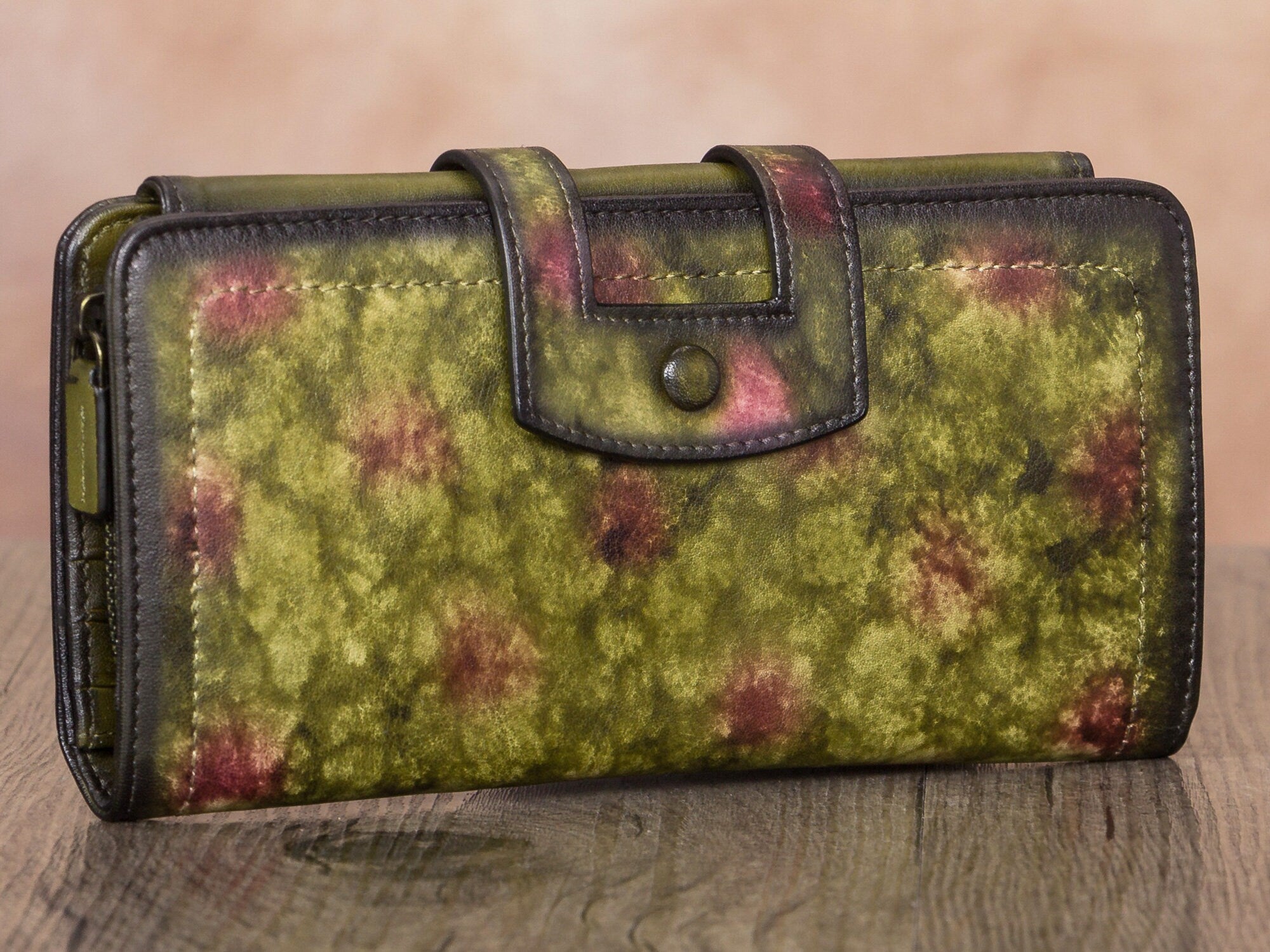 Retro Long Purse Clutch Card Holder Leather Wallet