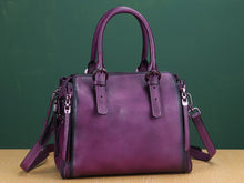 Load image into Gallery viewer, Brown Leather Handbag Satchel Women Purse Shoulder Bag
