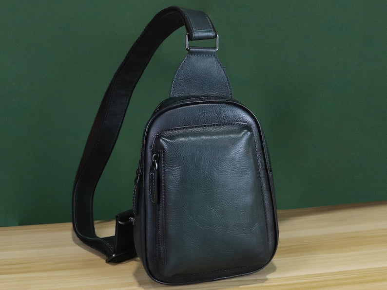 Brown Multifunction Sling Bag Crossbody Purse