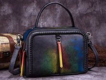 Load image into Gallery viewer, Vintage Handmade Leather Handbag Crossbody Purse Shoulder Bag
