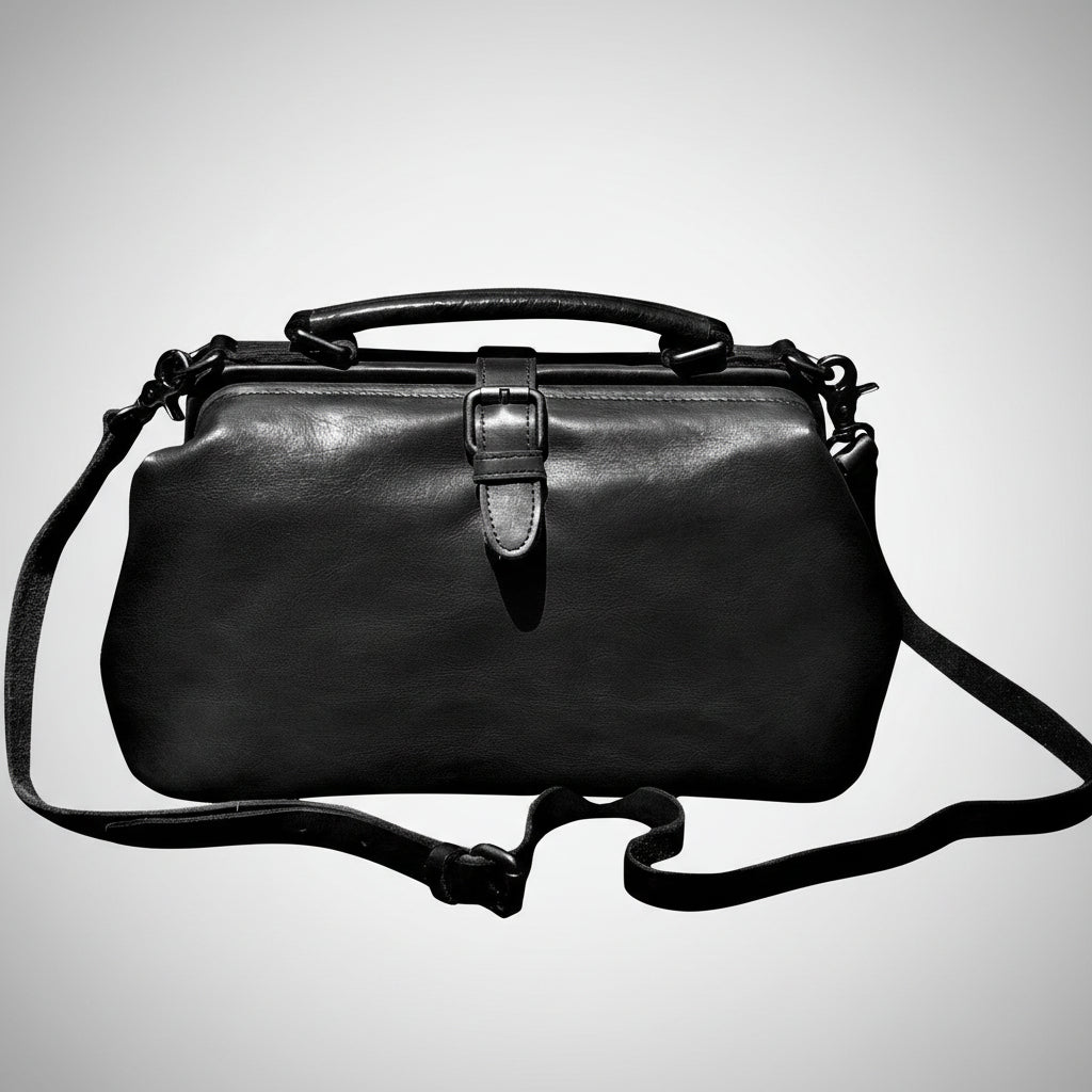 Coffee Doctor Bag Leather Handbag Crossbody Purse For Women