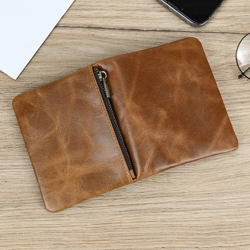 Simple Handmade Genuine Leather Wallet Purse