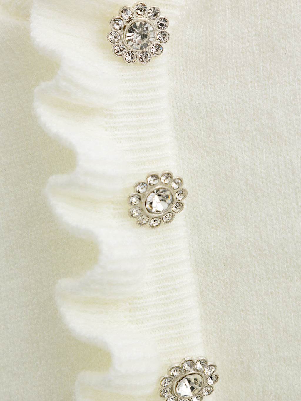 Long Sleeves Ruffled V-neck Sweater