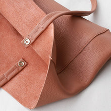 Load image into Gallery viewer, Coral Pink Handcrafted Leather Tote Bag
