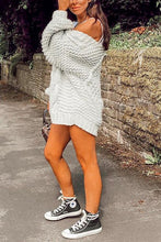 Load image into Gallery viewer, Chunky Oversized Cable Knit Baggy Sleeve Cardigan
