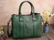 Load image into Gallery viewer, Leather Satchel Top Handle Shoulder Bag Crossbody Purse Handbag
