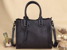 Load image into Gallery viewer, Leather Satchel Handbag Women Vintage Handmade Shoulder Crossbody Bag Purse
