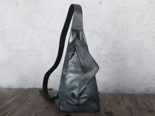 Load image into Gallery viewer, Casual Vintage Handmade Sling Leather Bag Chest Shoulder Backpack
