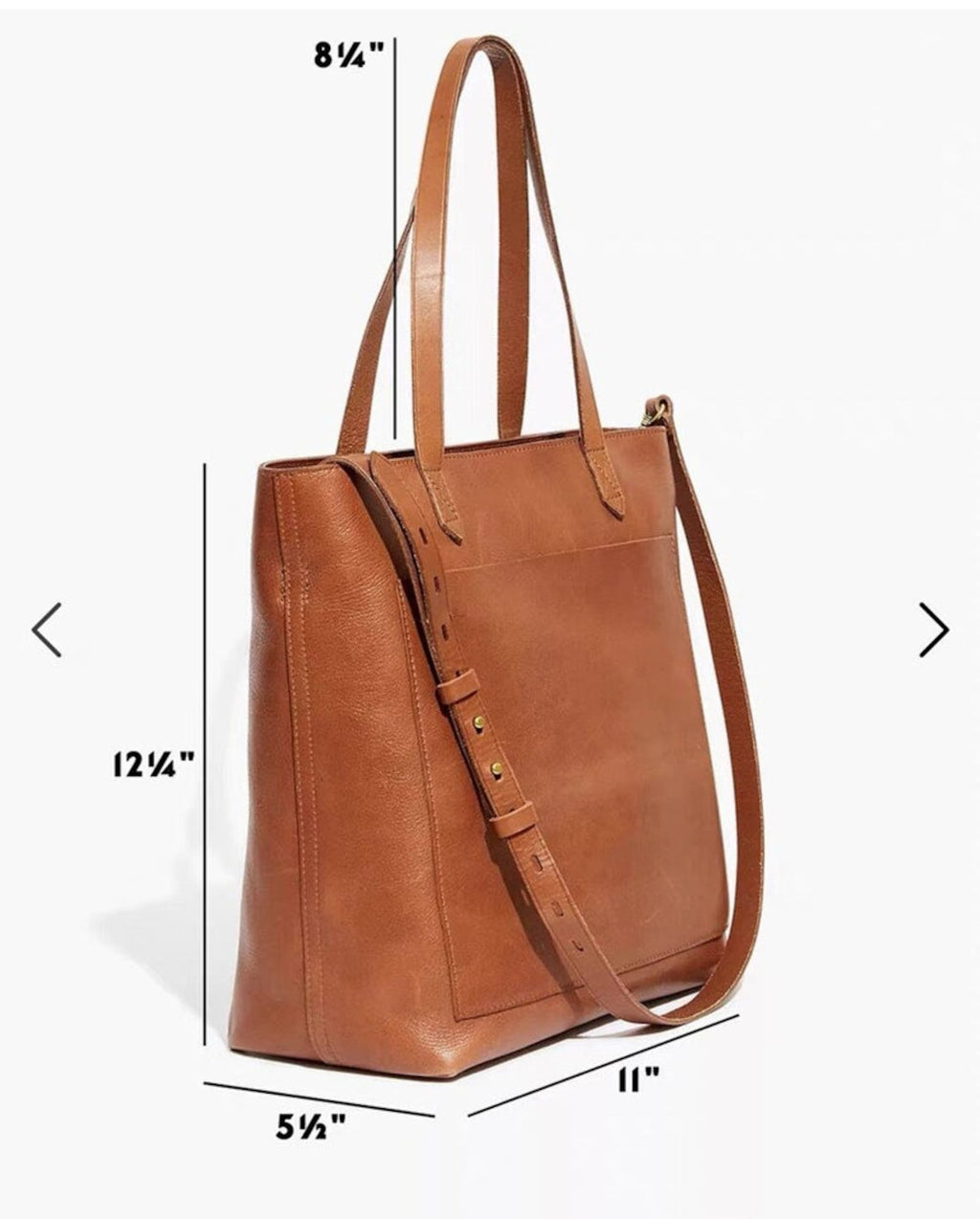 Simple Full Grain Leather Tote Bag
